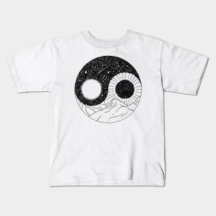 Sun and Moon Yin Yang Kids T-Shirt